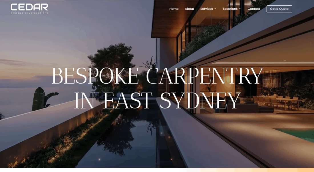 Cedar Bespoke website design
