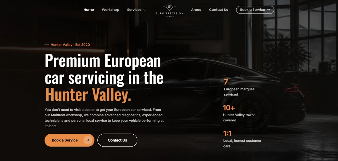 EURO PRECISION website design