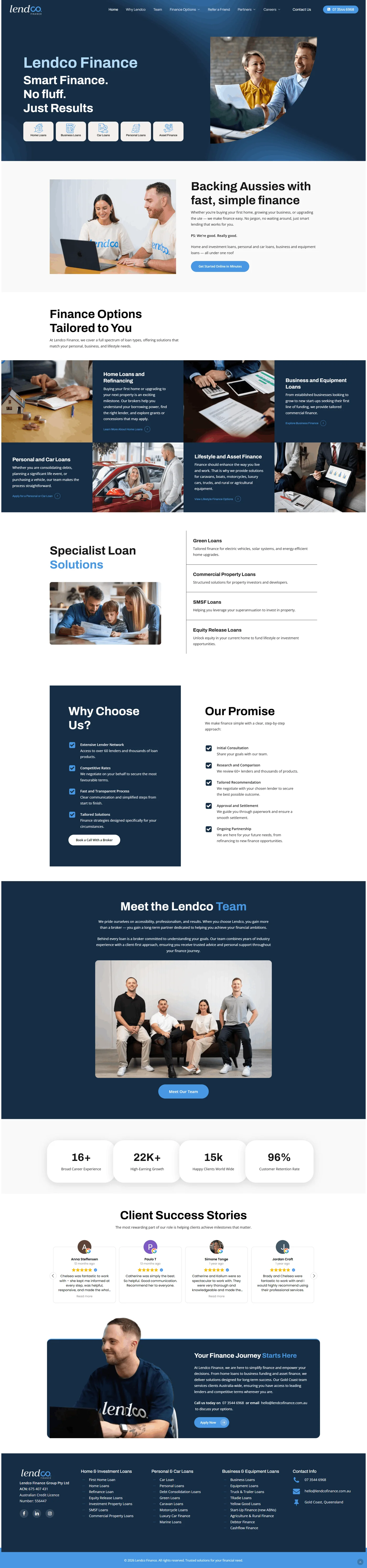 Full Lendco website design