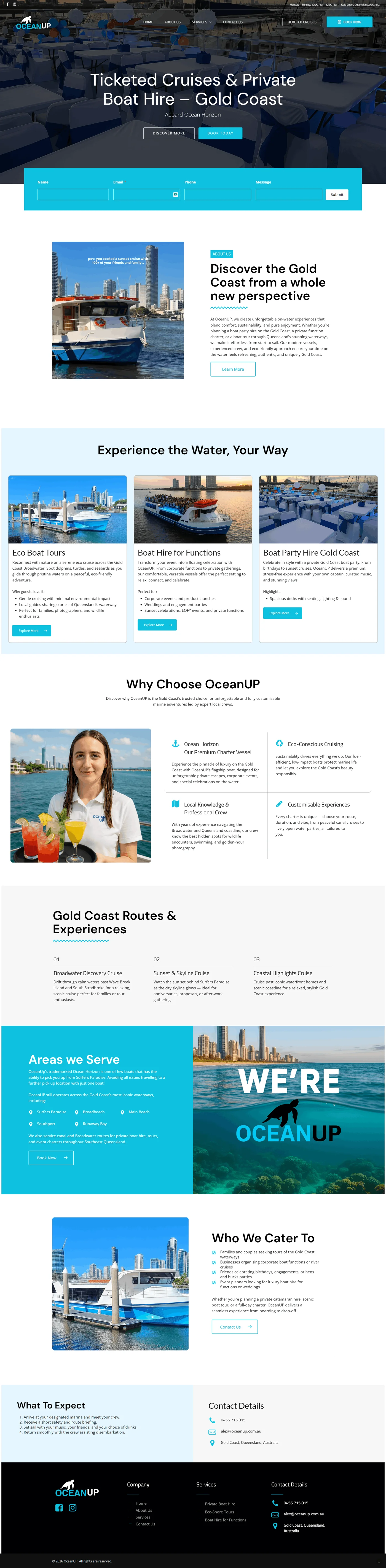 Full Ocean Up website design