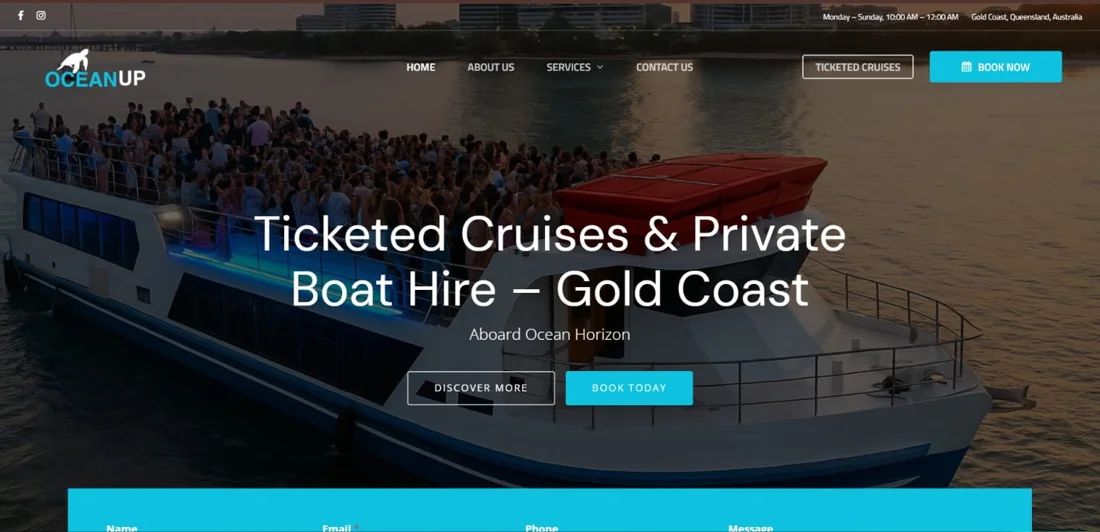 Ocean Up website design
