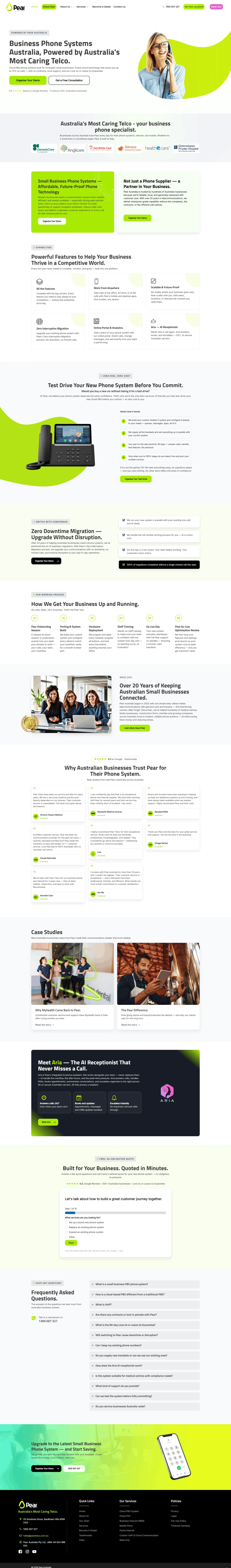 Full Pear Australia website design