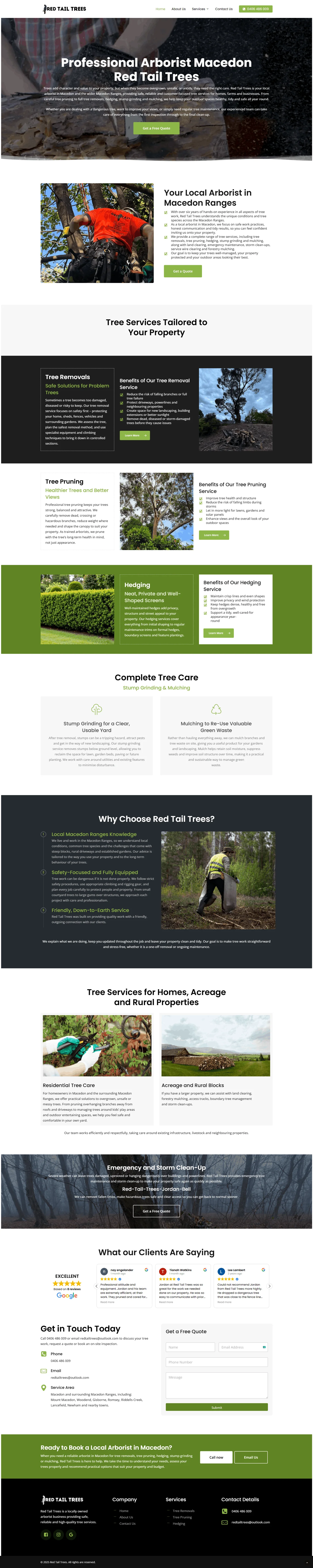Full Red Tail website design
