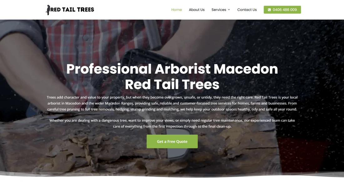 Red Tail website design