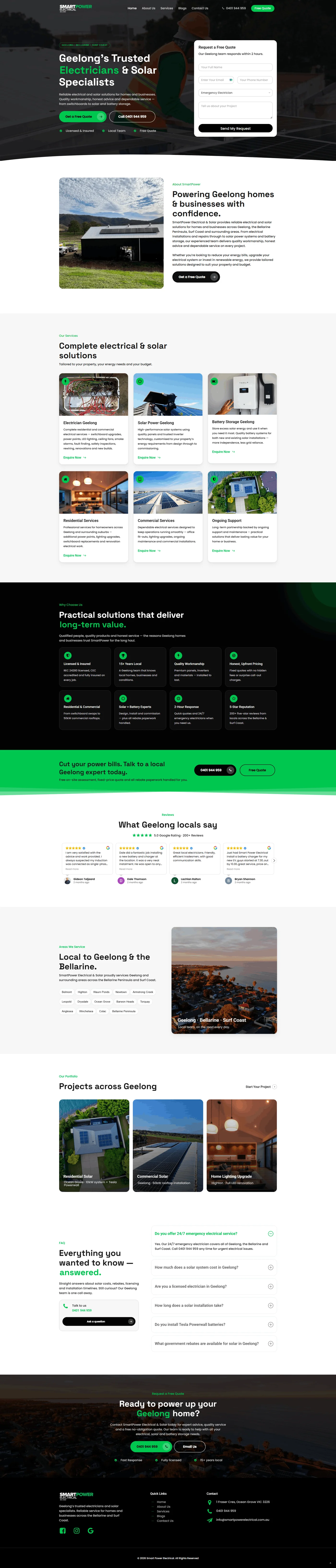 Full Smart Power Electrical website design